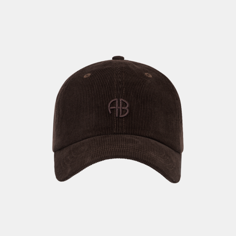 ANINE BING JEREMY BASEBALL CAP AB CORDUROY DARK BROWN