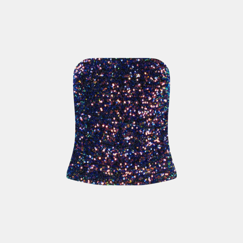 OS GLITTER TOP IN MULTI GLITTER