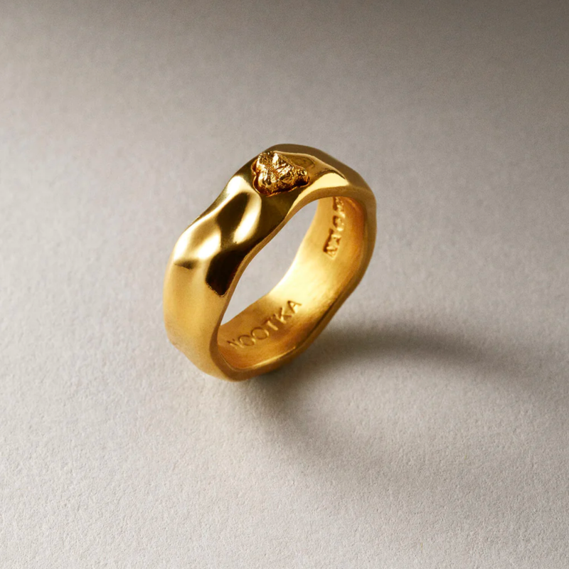 UNCUT RING IN GOLD