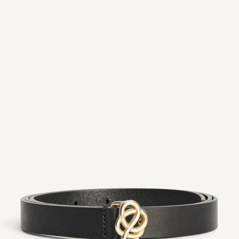 OUMA LEATHER BELT IN BLACK