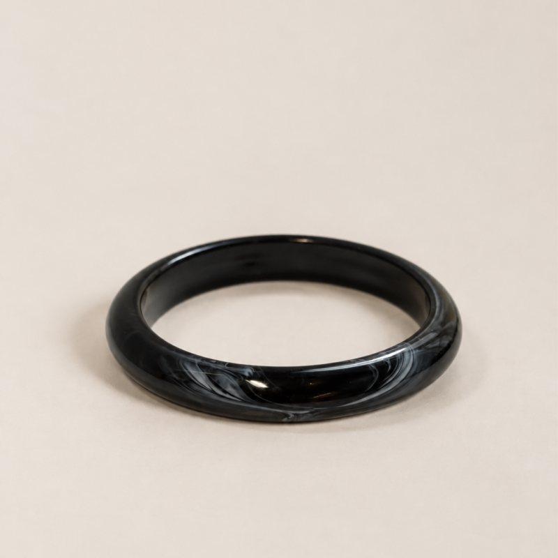 adelæ VERA BLACK MARBLE BANGLE