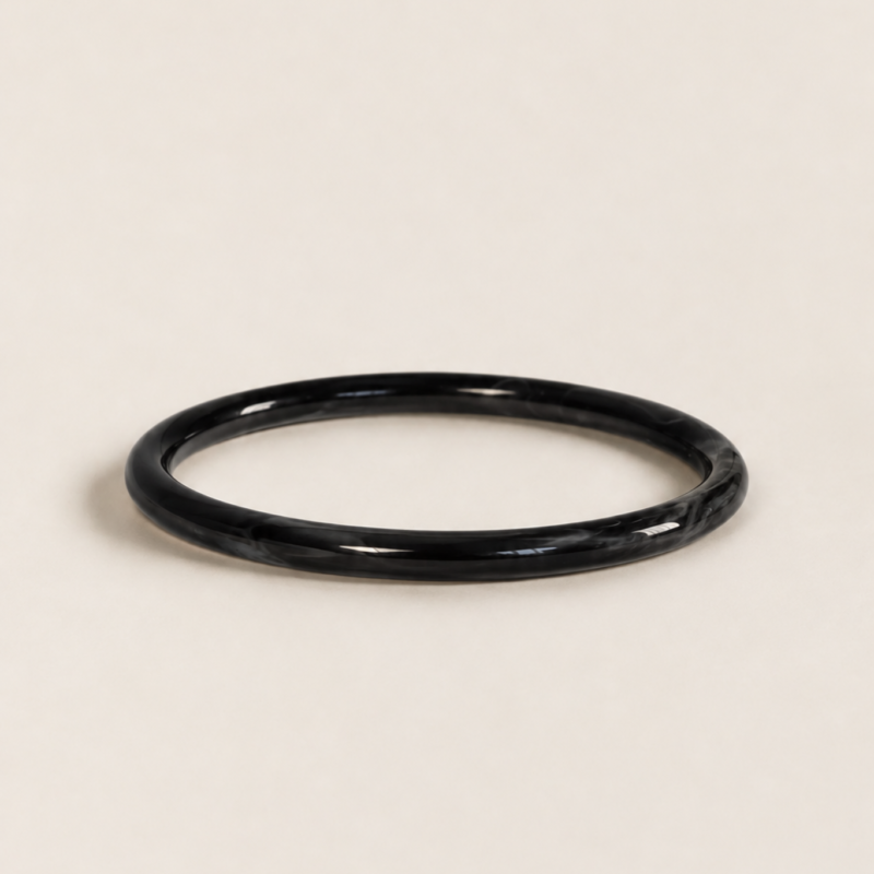 adelæ LIV BLACK MARBLE BANGLE