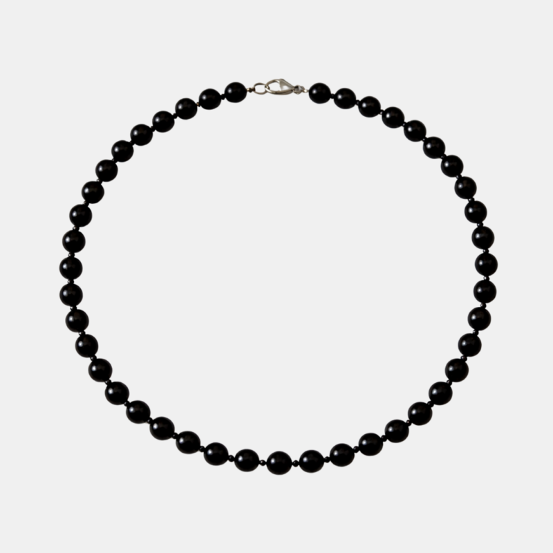 adelæ FREJA BLACK BEAD NECKLACE