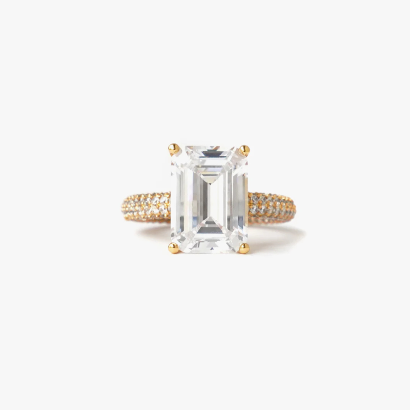 MEGA RECTANGLE RING IN WHITE GOLD