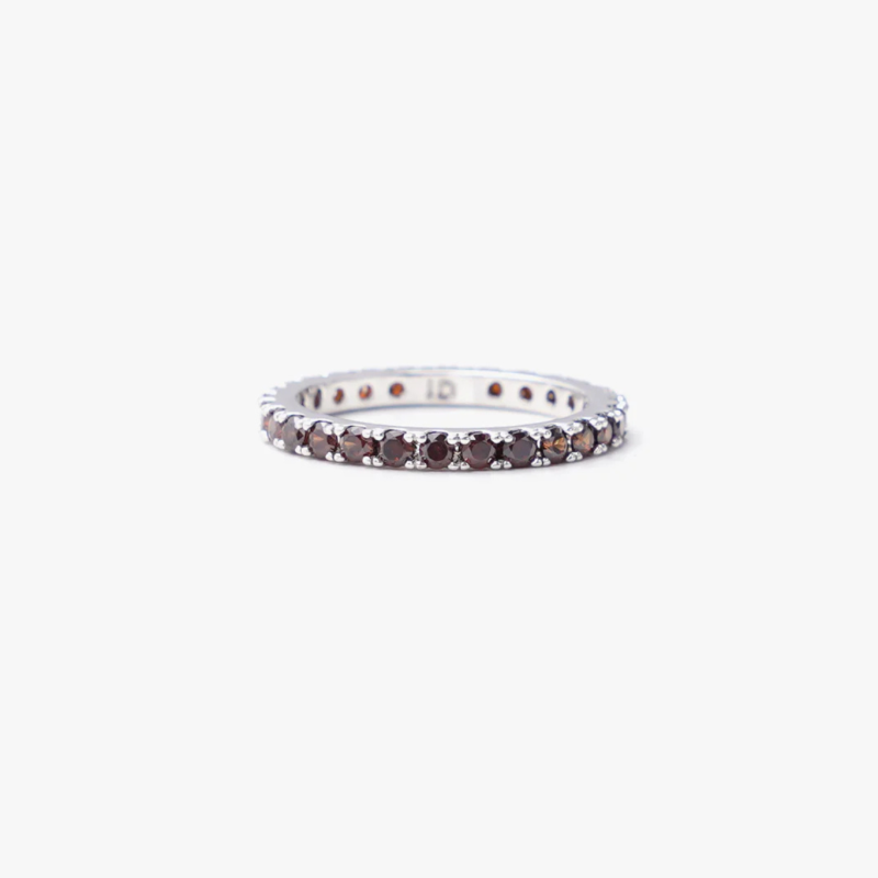 SLIM RING IN BROWN SILVER