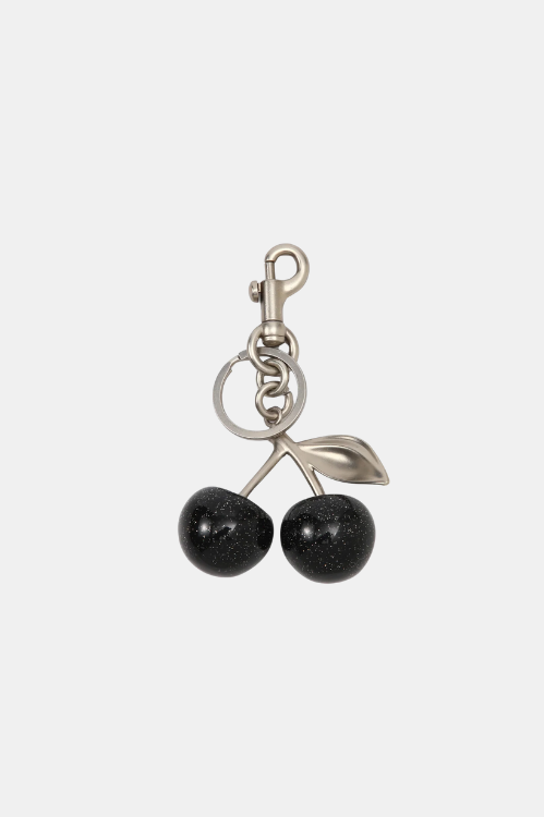 STICKY BESTIE CHERRY CHARM IN BLACK/SILVER