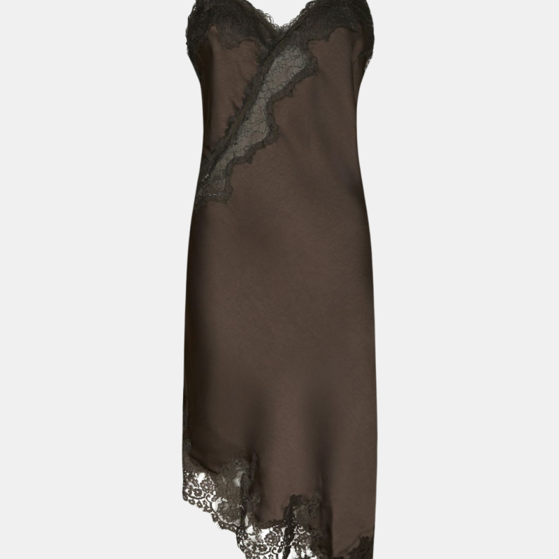 NEO NOIR SORELLE LACE DRESS DARK BROWN