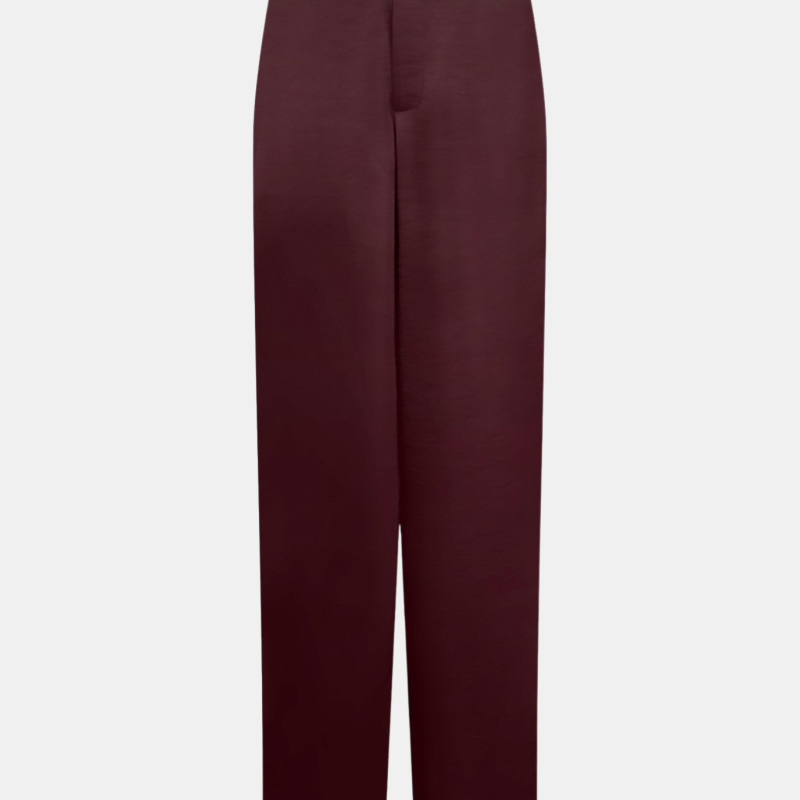 NEO NOIR EMMETT HEAVY SATEEN PANTS BURGUNDY