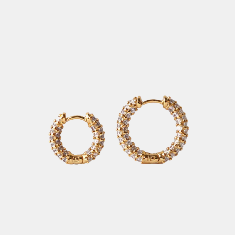 COLORFUL MINI HOOP WHITE GOLD