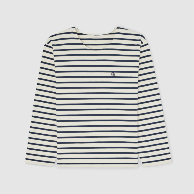 ANINE BING NEWTON TEE NAVY STRIPE