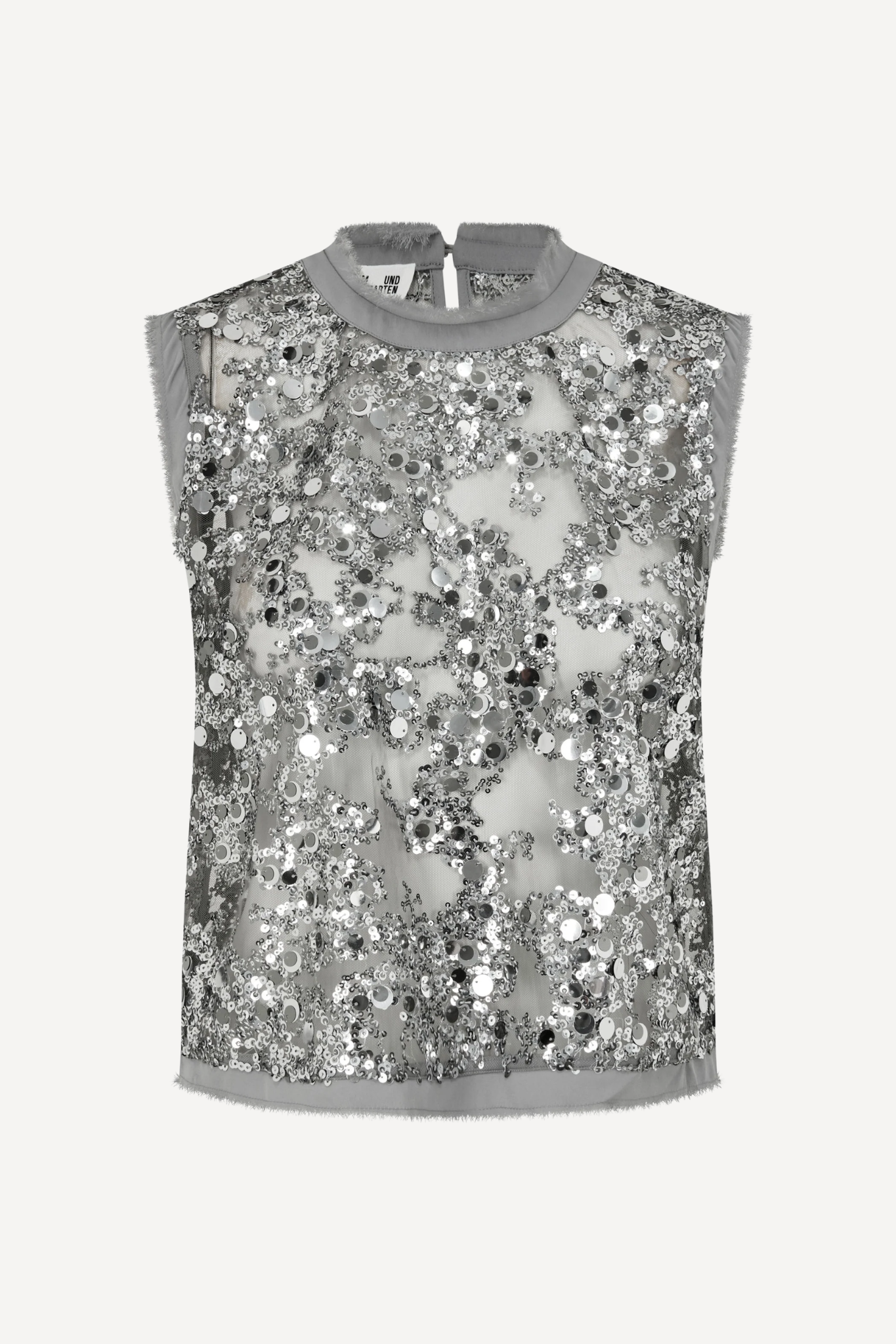 2 BAUM UND PFERDGARTEN MANIRA BLOUSE GREY SEQUINS - Image 1