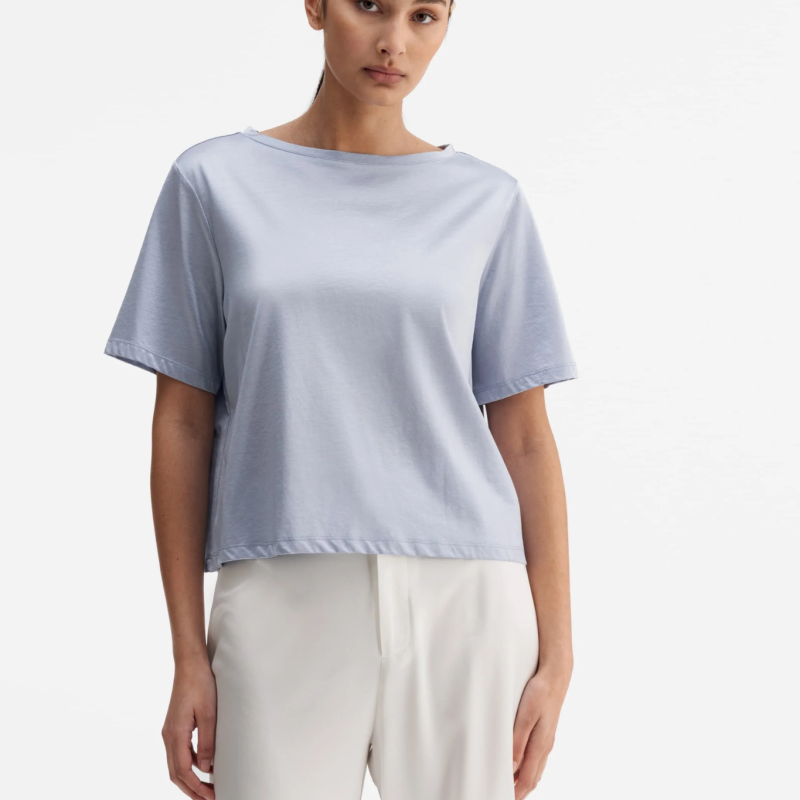 AHLVAR GALLERY LOLA JERSEY TEE DENIM BLUE