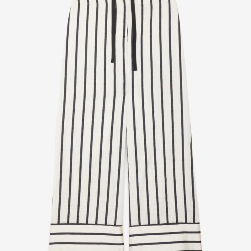 OTTOD'AME STRIPE TROUSERS BLACK/WHITE