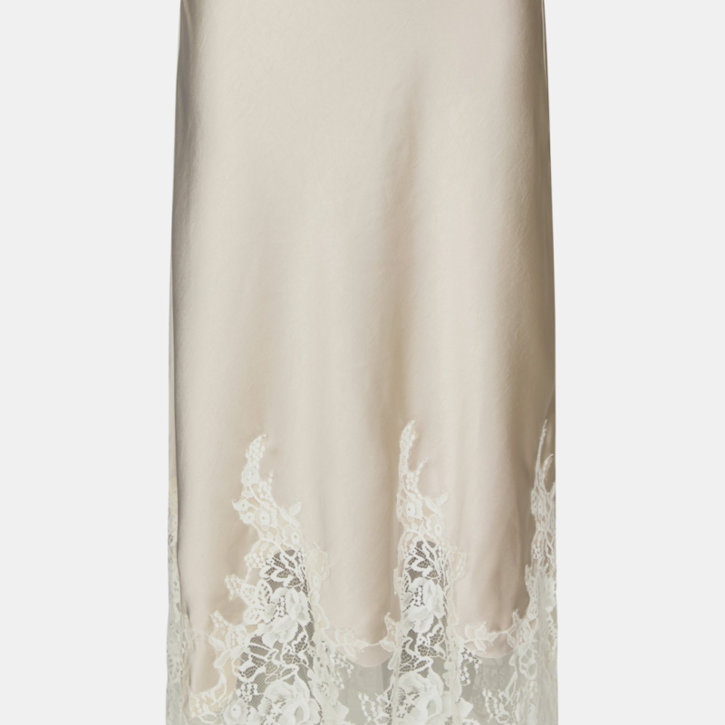 NEO NOIR YELINA HEAVY SATEEN SKIRT CHAMPAGNE