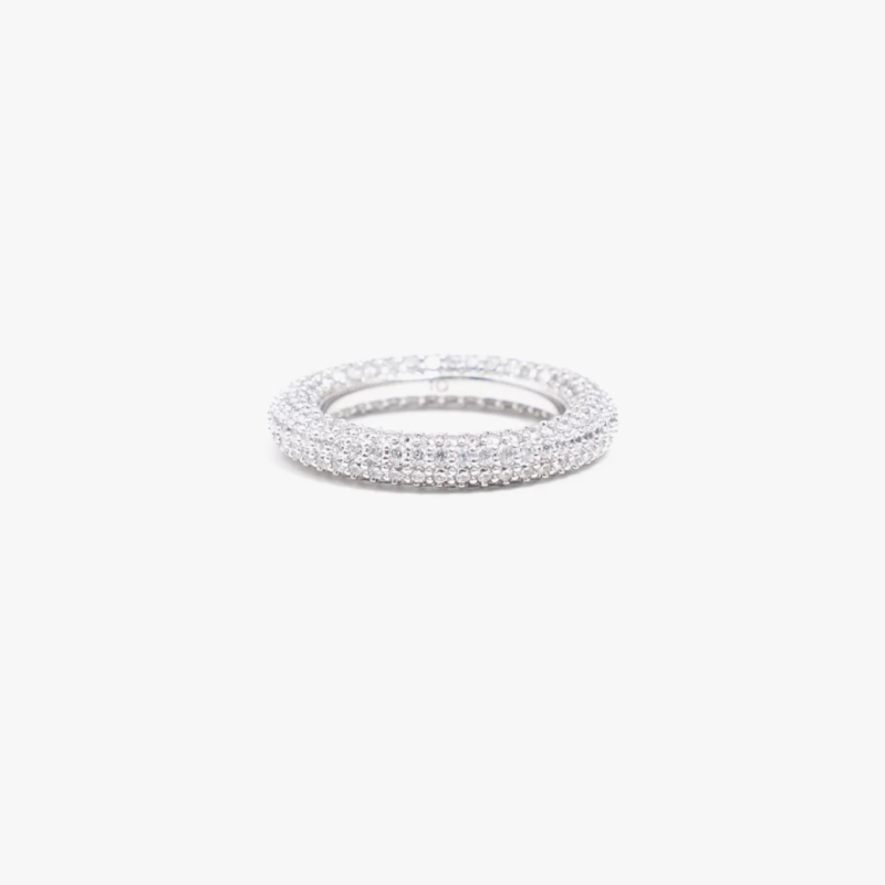 COLORFUL RING IN WHITE SILVER