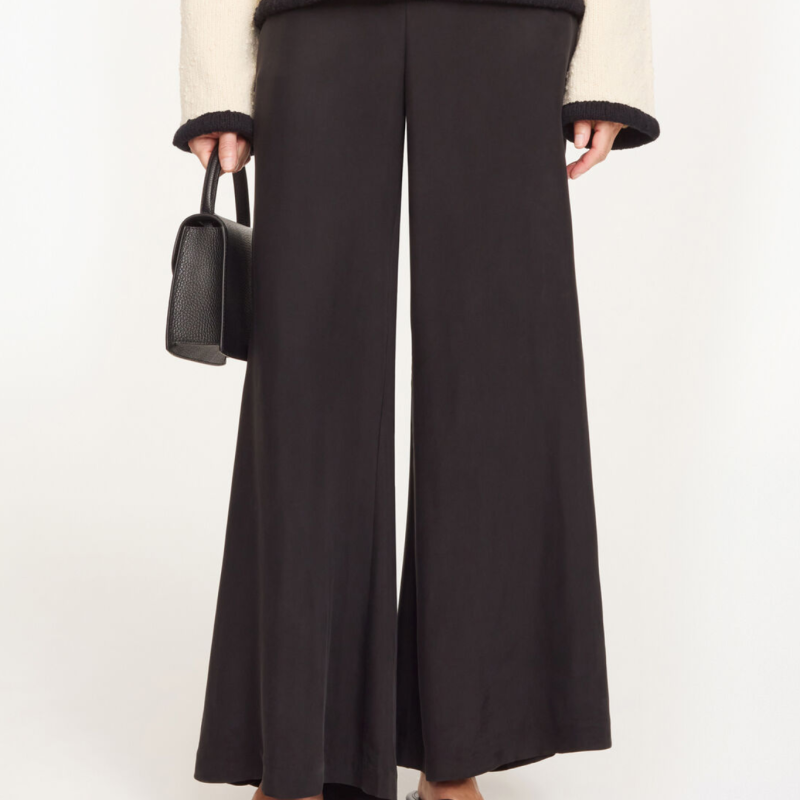 BY MALENE BIRGER LUCEE CUPRO PANTS BLACK
