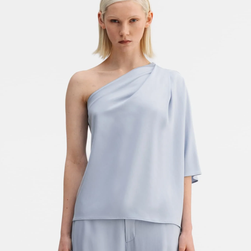 AHLVAR GALLERY ELLA BLOUSE DENIM BLUE
