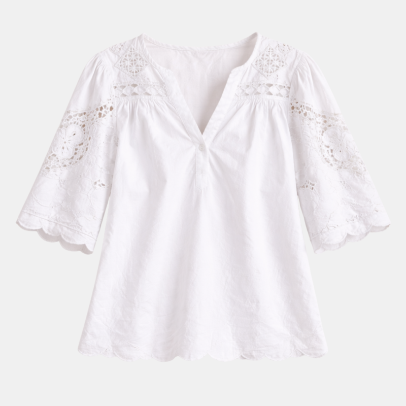ROSE AND ROSE PETUNIA BLOUSE WHITE