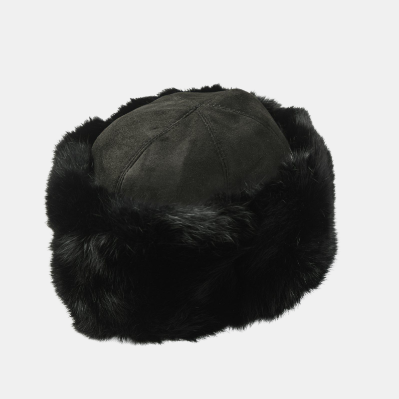 NEO NOIR NAPPI FAUX FUR HAT BLACK