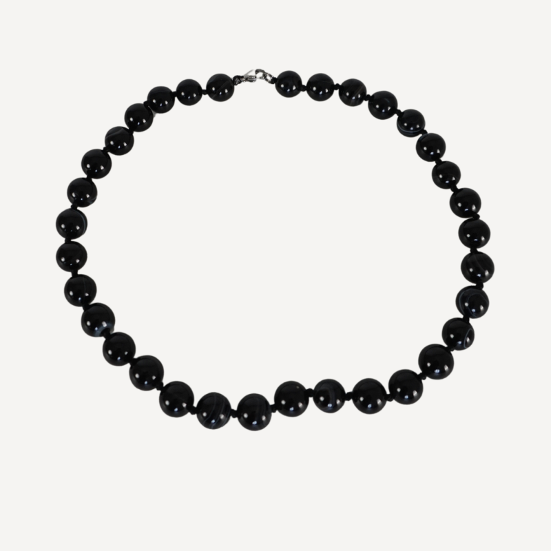 adelæ AGNES BLACK BEAD NECKLACE