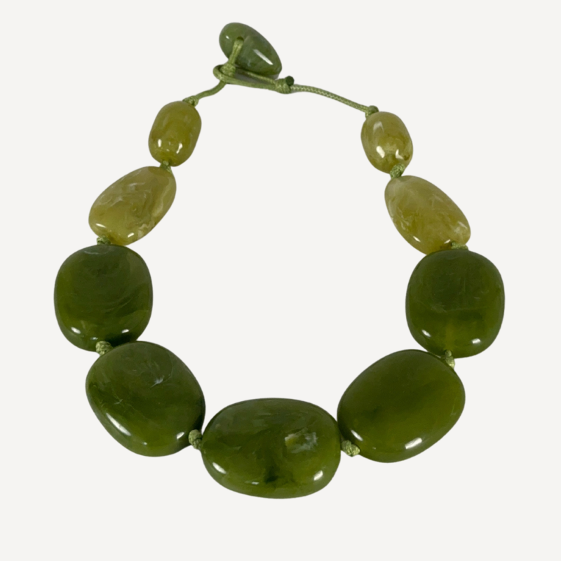 adelæ HEDDA GREEN BIG BEAD NECKLACE