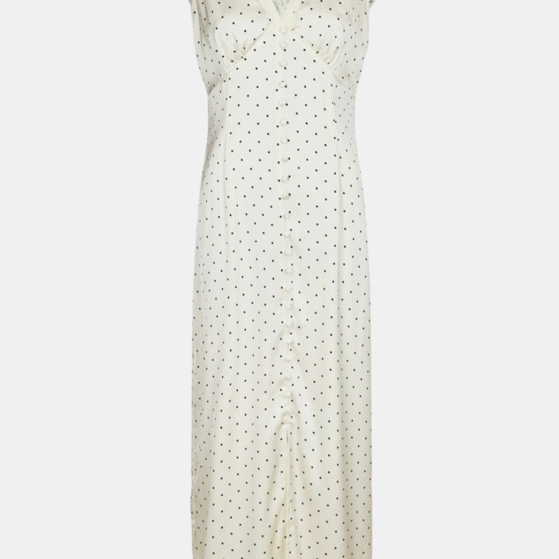 NEO NOIR ANIELLA DOT DRESS CREME