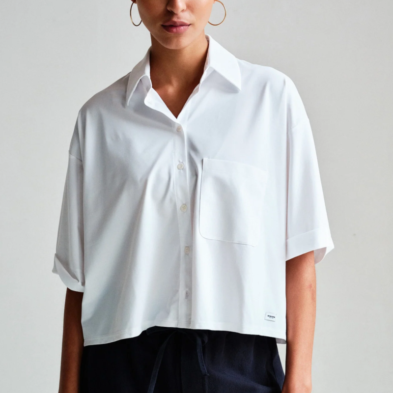 PENN & INK SHORT SLEEVE STRETCH SHIRT WHITE