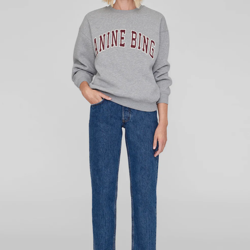 SPENCER SWEATSHIRT ANINE BING IN HEATHER GREY