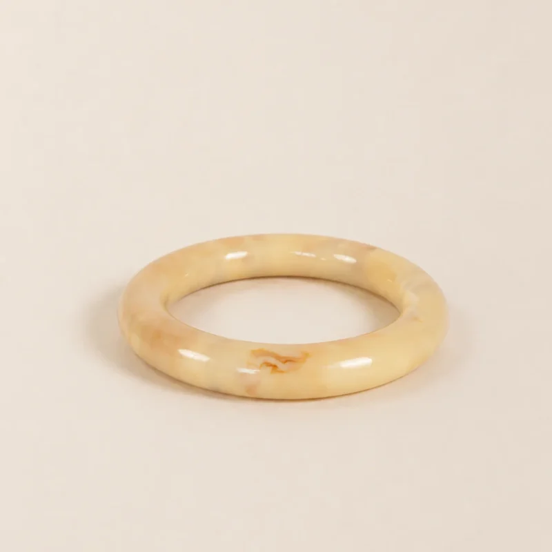 adelæ CAMILLE BOLD MARBLE WHITE BANGLE