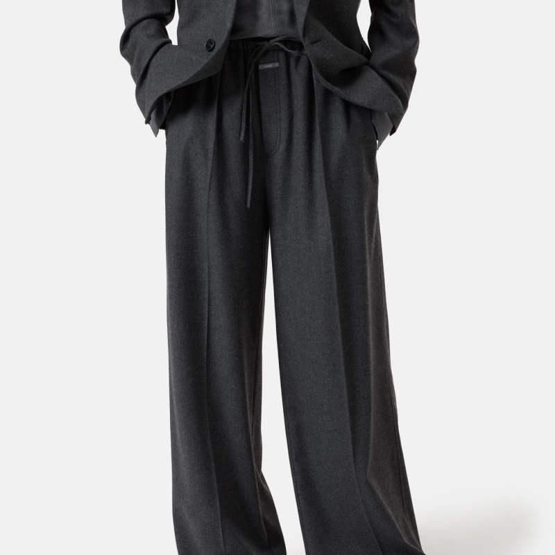 WYNSTON WIDE PANTS IN ANTHRACITE MELANGE