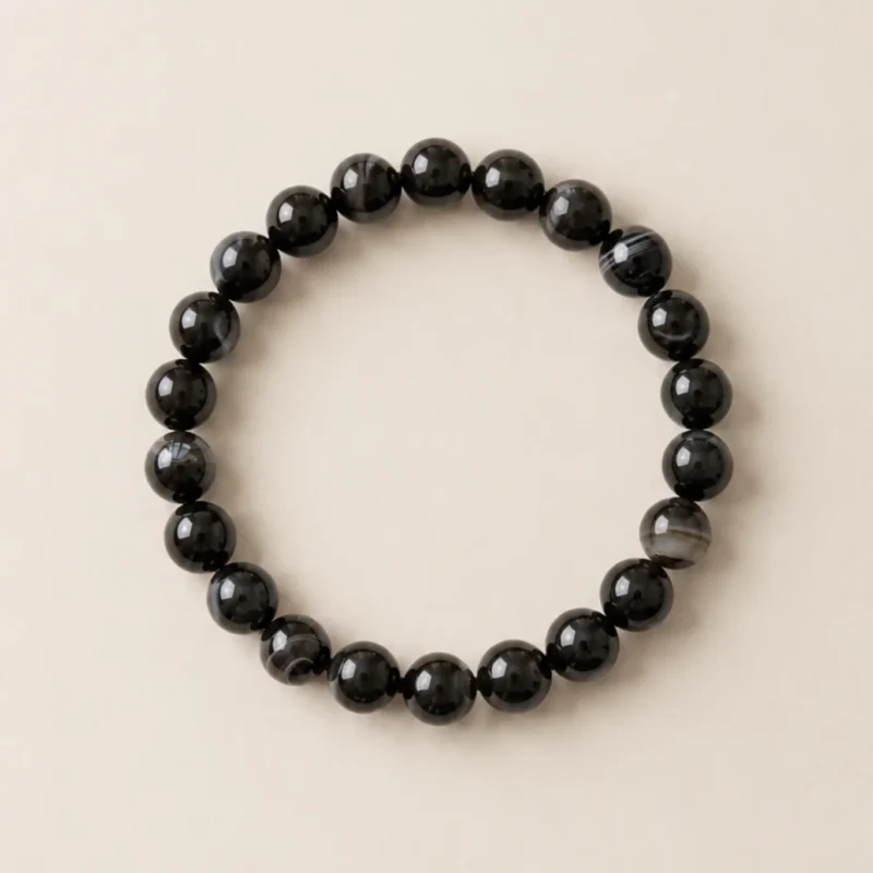 adelæ ELIN BLACK AGATE BRACELET
