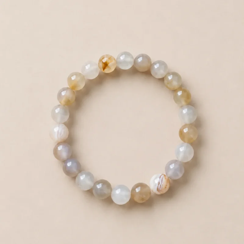 adelæ ELIN PALE AGATE BRACELET