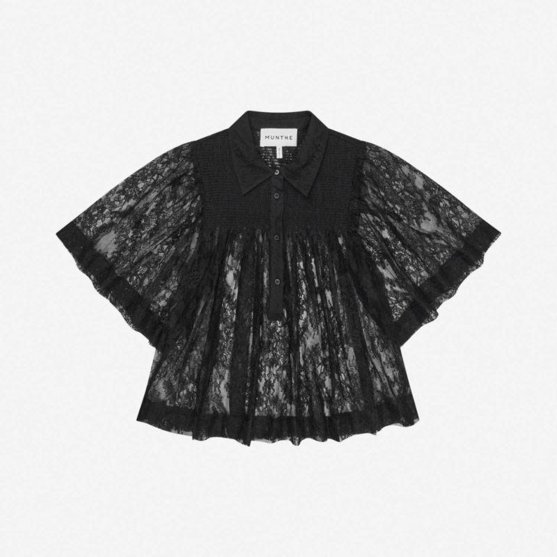 MUNTHE CAMELLY TOP BLACK