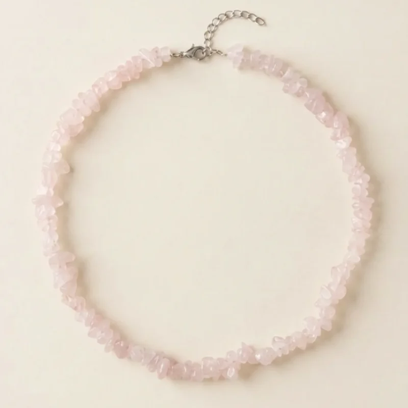 adelæ BRITTA ROSE QUARTZ NECKLACE