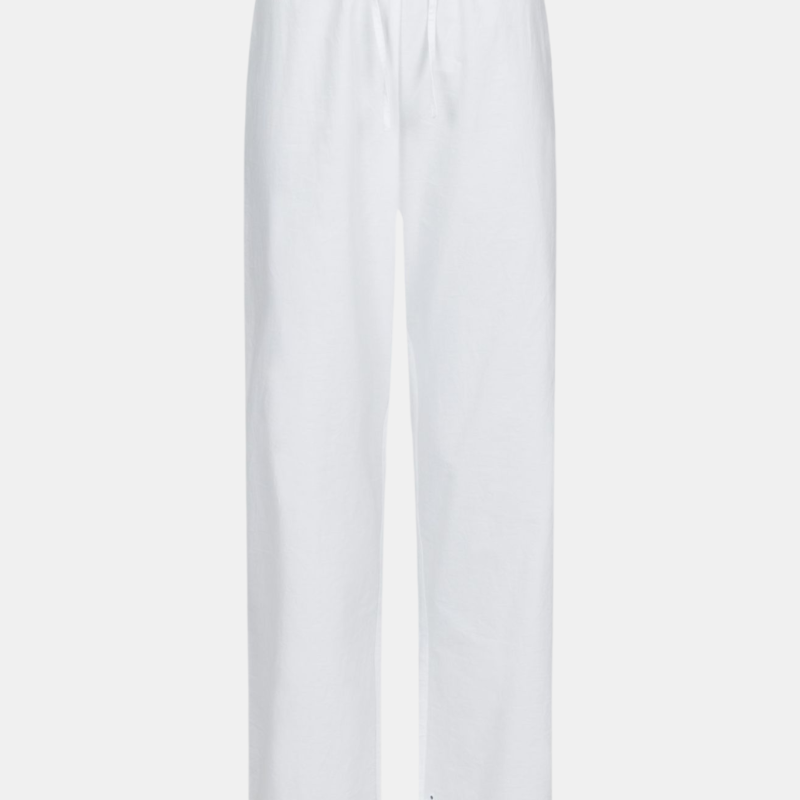 WILLIAM EMBROIDERY PANTS IN WHITE