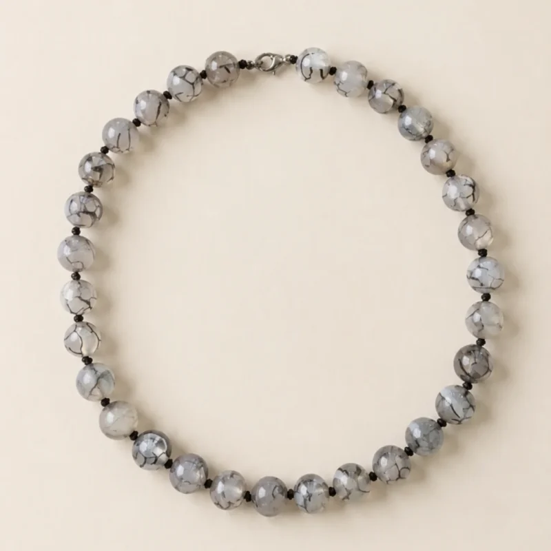 adelæ GUNNEL GREY AGATE NECKLACE