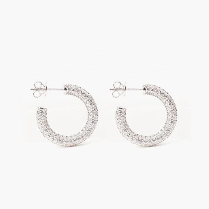 COLORFUL HOOP IN WHITE SILVER