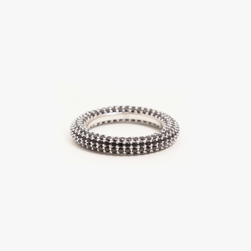 COLORFUL RING IN BLACK SILVER