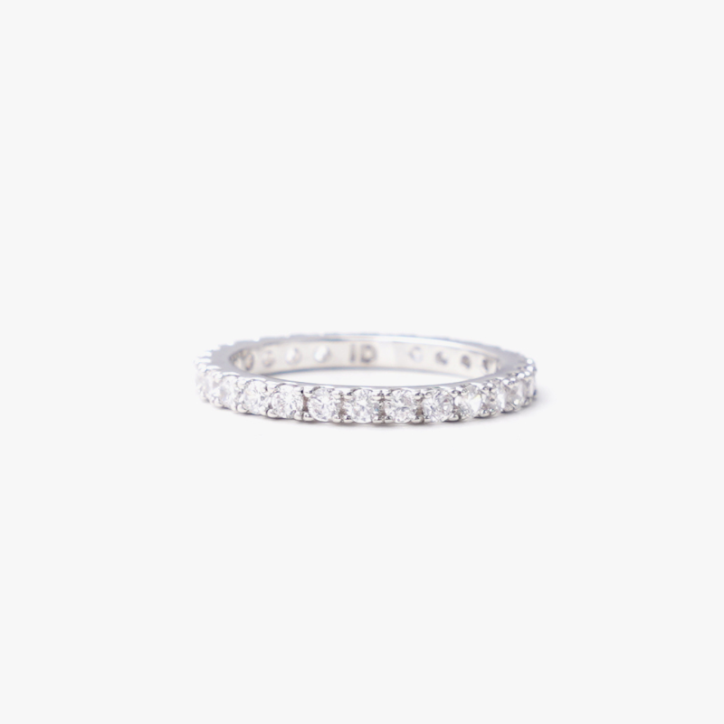 COLORFUL RING SLIM IN WHITE SILVER