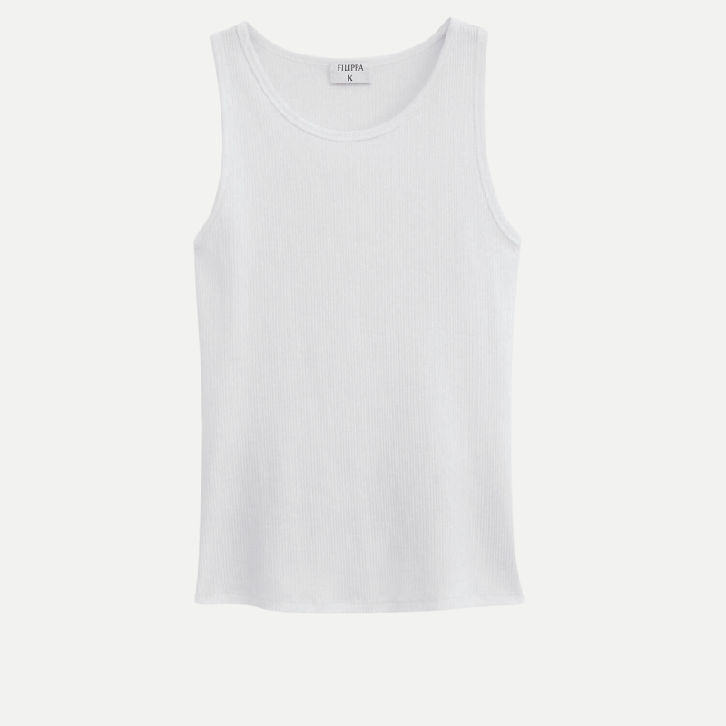 FILIPPA K FINE RIB TANK WHITE