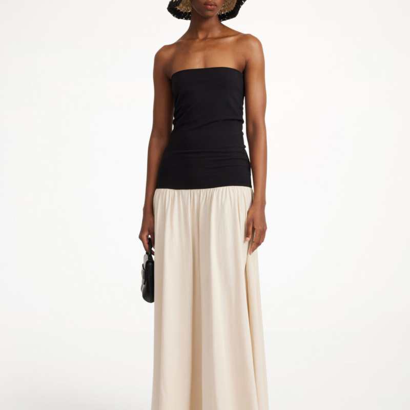 MARCIELLA DRESS IN OYSTER GRAY