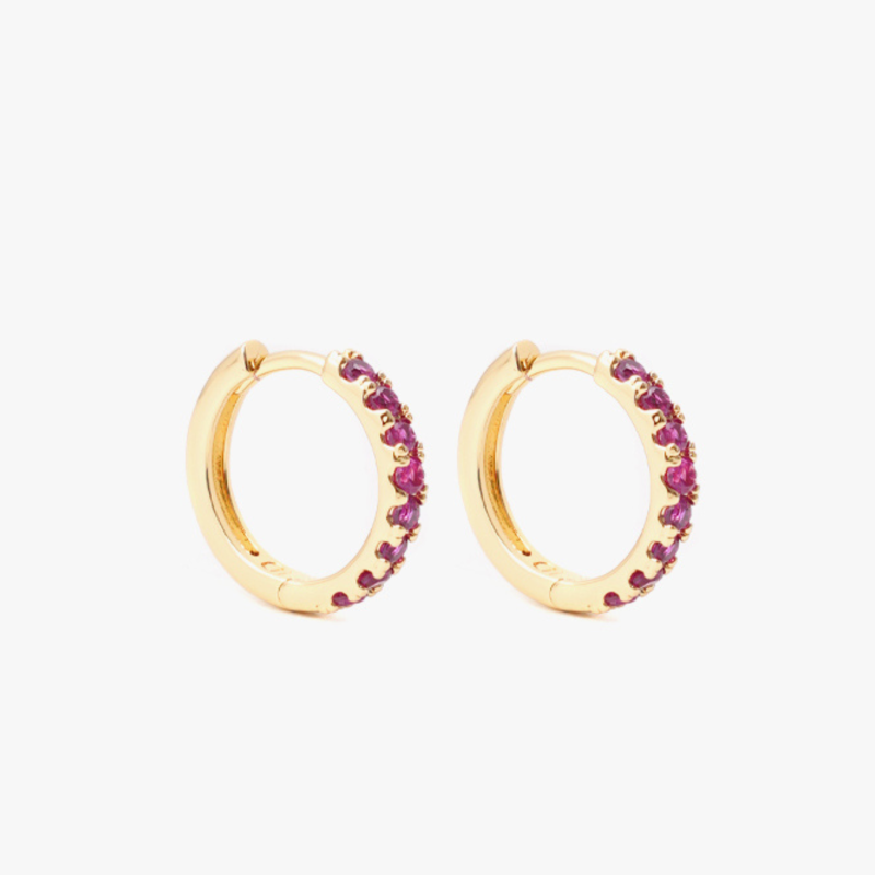 MINI HOOP 15mm IN PINK GOLD