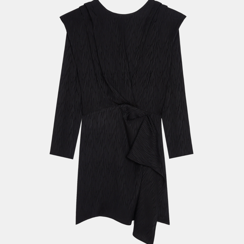 HIARI SHORT ROUND NECK DRESS IN BLACK