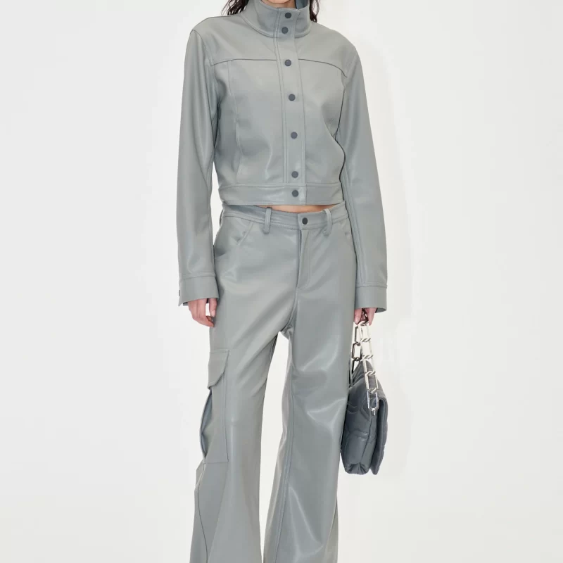 STEVIE RECYCLED FAUX LEATHER IN GREY