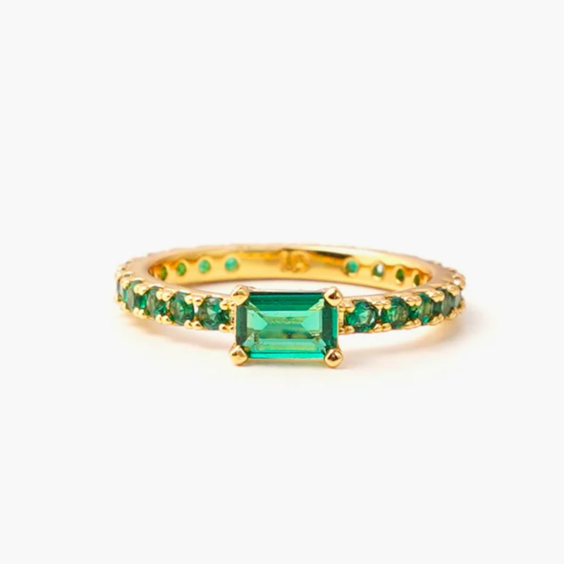 ULTRA SLIM RING IN GREEN GOLD