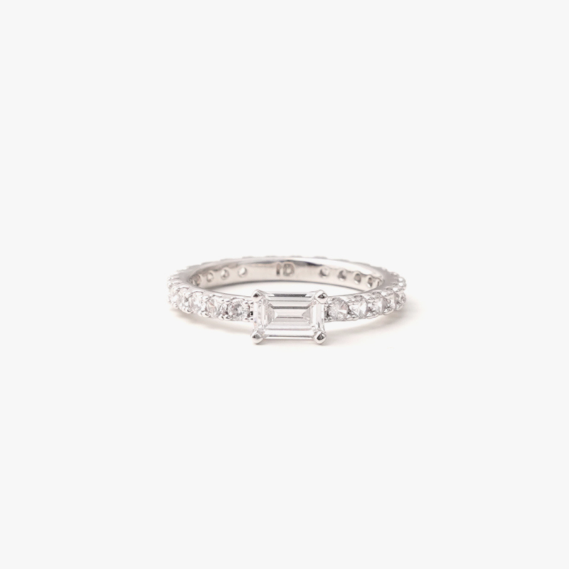 ULTRA SLIM RING IN WHITE SILVER