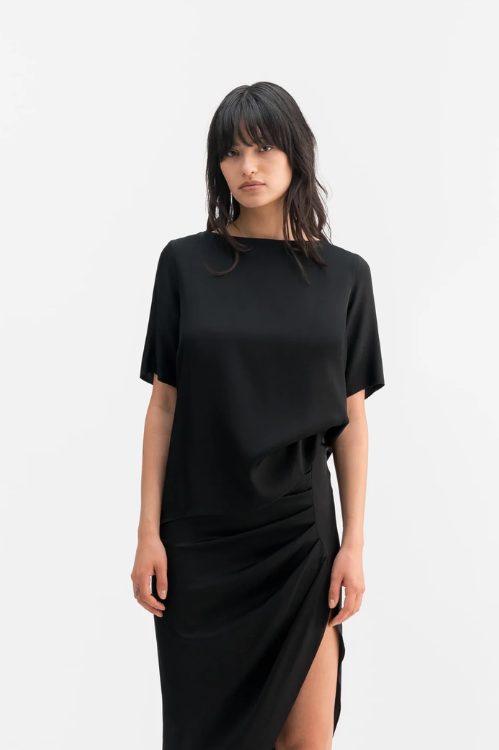 YOLI SILK BLOUSE IN BLACK